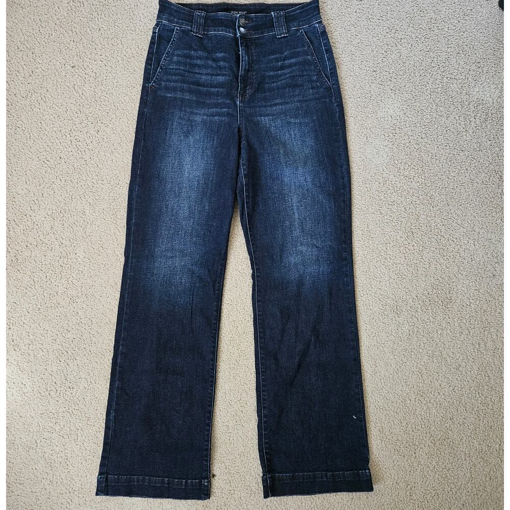 Judy Blue High Waist Trouser Wide Leg Denim Jeans 11 / 30 - Picture 2 of 9